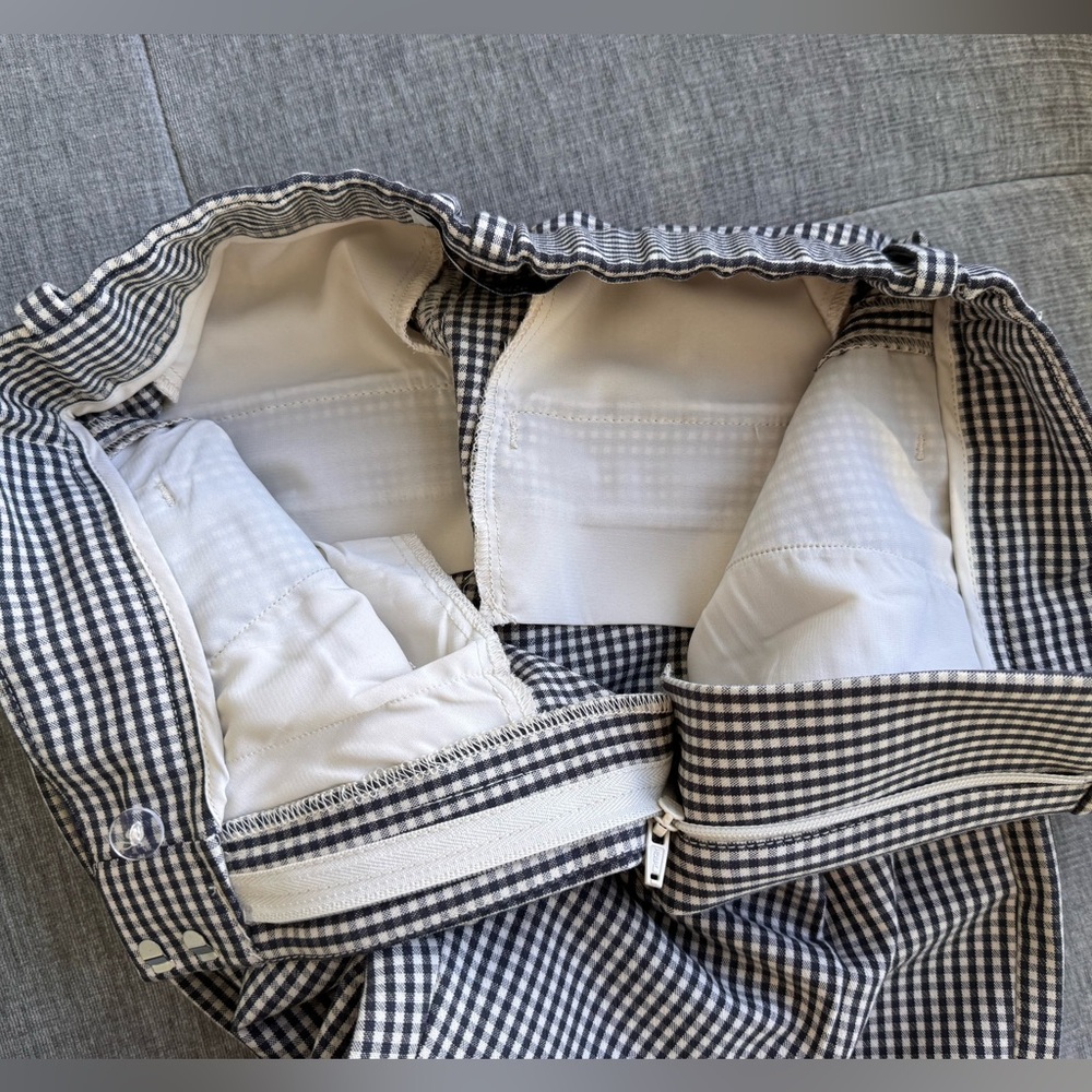 NWOT Abercrombie Sloane High Rise Wide Leg Tailored Pant, Gingham, Size 25 Reg - Picture 15 of 15